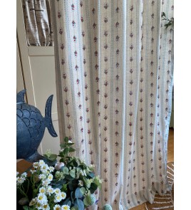 Blue flowers stripes modern vintage windows