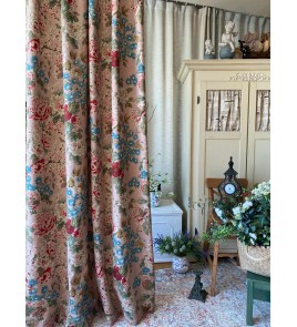 Cute bouquet drapes blush pink background curtains
