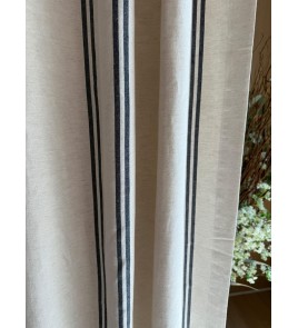 European style striped linen curtains
