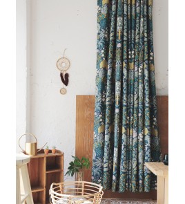 Green Plant Bohemian Curtains