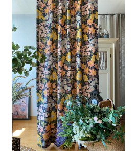 Sunflower Floral Linen Curtains